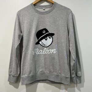 Gray Nalvon Sweatshirt with Graphic Design